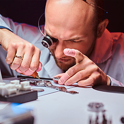 Стальной держатель для увеличительного стекла&nbsp;FIND-WH0148-195