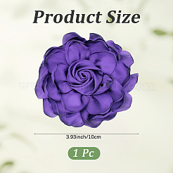 Атласный цветок для аппликаций с орнаментом&nbsp;FIND-WH20033-070E