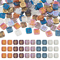 100шт 5 цвета гальванические прозрачные стеклянные бусины&nbsp;EGLA-TA0013-14