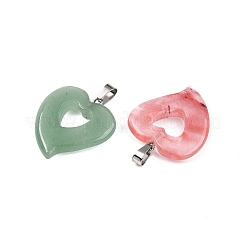 Полые подвески из смешанного натурального и синтетического камня&nbsp;G-N344-22P