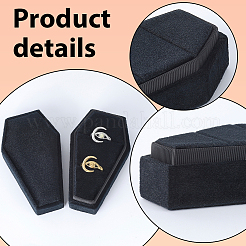 1 шт. бархатные коробки для колец в форме гроба на тему Хэллоуина&nbsp;VBOX-BBC0001-02