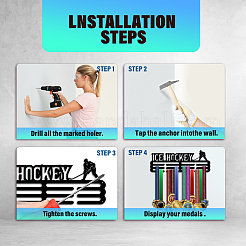 Спортивная тема железная вешалка для медалей настенная стойка для дисплея&nbsp;ODIS-WH0021-683