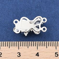 Латунные застежки из прозрачного кубического циркония с микропаве&nbsp;KK-C080-07S