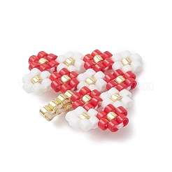 Сердце из стеклянного бисера Миюки с подвесками в виде цветов&nbsp;PALLOY-MZ01113-01