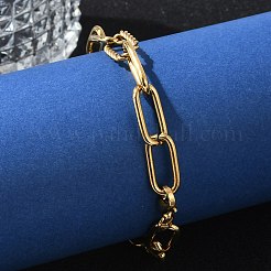 Браслеты-цепочки из нержавеющей стали 304 в виде скрепок&nbsp;X-BJEW-F412-02G