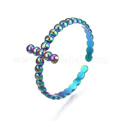 Вертикальное манжетное кольцо из нержавеющей стали 304&nbsp;RJEW-N038-057