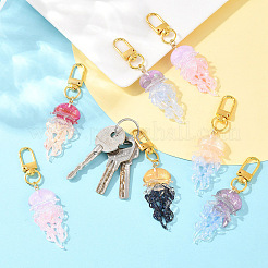 10 шт. подвесные украшения из смолы в виде медузы&nbsp;HJEW-YW00274