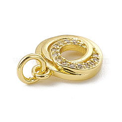 Латунные подвески из прозрачного кубического циркония с микропаве&nbsp;ZIRC-F132-89G