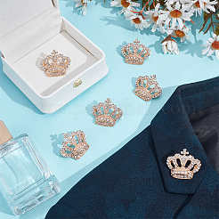 6шт брошь в виде короны со стразами&nbsp;JEWB-PH0001-53