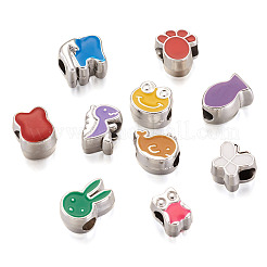 100шт 10 стиля уф-покрытие акриловые европейские бусины&nbsp;OACR-CD0001-03