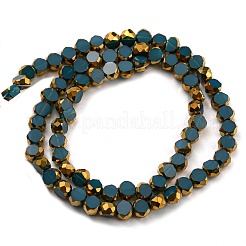 Стеклянные бусины с гальваническим покрытием &nbsp;EGLA-G037-02A-HP03