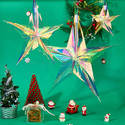 3 шт. 3 стиля пластиковых подвесных украшений в виде звезд&nbsp;DIY-GF0011-70