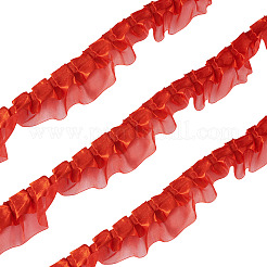 1 шт. двухслойных плиссированных атласных лент из органзы&nbsp;ORIB-TA0001-06F