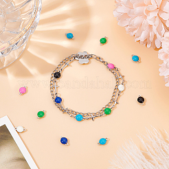 60 шт. 6 цвета 304 нержавеющая сталь эмалированные соединительные подвески&nbsp;STAS-DC0011-24