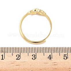 Регулируемые кольца для женщин с микропаве из латуни и кубическими цирконами&nbsp;LS-RJEW-C132-07G