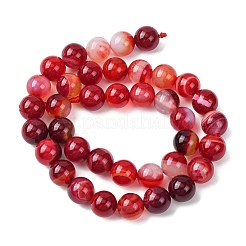 Натуральные полосатые агатовые / полосатые агатовые нити&nbsp;G-K155-B-10mm-01