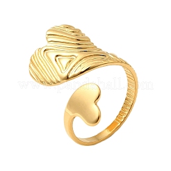 Кольца-манжеты в форме сердца из нержавеющей стали 304 для женщин&nbsp;RJEW-Z110-02G