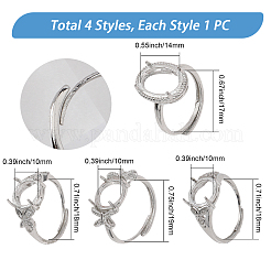 4 шт. 4 регулируемых латунных кольца-солитера&nbsp;FIND-FG0002-09