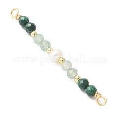 Граненые круглые натуральные зеленые авантюрины&nbsp;PALLOY-JF03531-03