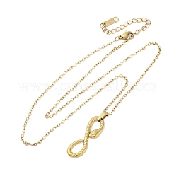 Ожерелья с подвеской в виде змеи бесконечности из нержавеющей стали 304&nbsp;NJEW-M096-04G