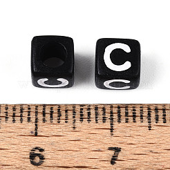 Начальные акриловые бусины с горизонтальной дырочкой&nbsp;OACR-ZX006-35C