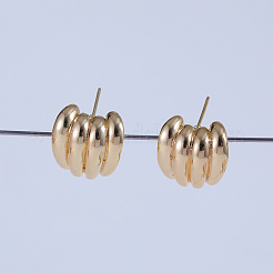 Серьги-гвоздики из латуни в форме банана&nbsp;GV0616