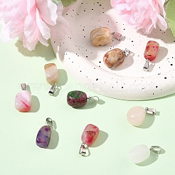 10шт подвески из натуральных и синтетических смешанных драгоценных камней&nbsp;G-YW0002-25