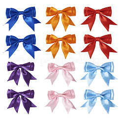 24 шт. 6-цветный бант из полиэстера&nbsp;AJEW-TA0001-64