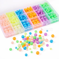 702шт 18 стиля светящиеся акриловые бусины&nbsp;MACR-TA0002-09