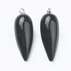 Подвески из натурального обсидиана&nbsp;G-F705-01B-P