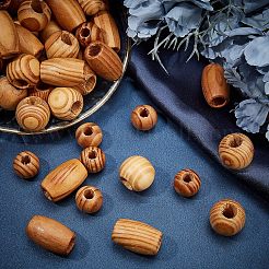 60шт 3 стиля деревянных бусин&nbsp;WOOD-OC0001-93