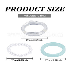 1 комплект акриловых колец для женщин&nbsp;RJEW-LP0008-18B