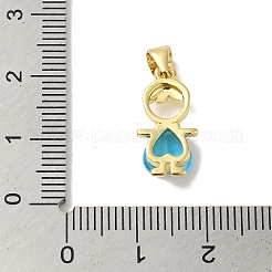 Стеклянные подвески из латуни с покрытием стойки KK-P272-18B-G03