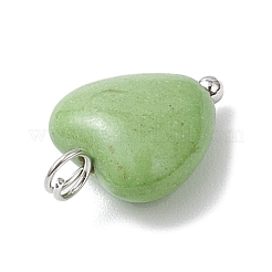 Подвески в виде сердечек из окрашенной синтетической бирюзы&nbsp;PALLOY-JF04356-02