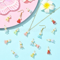 100шт 10 цвета акриловые подвески&nbsp;PALLOY-CJ00058