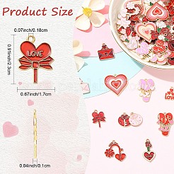 40 шт. 10 стиля подвески из сплава и эмали на тему Дня святого Валентина&nbsp;ENAM-YW0008-63A