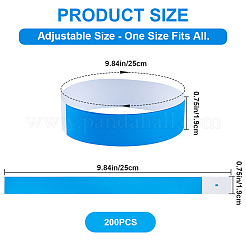 200шт одноразовые браслеты из синтетической бумаги&nbsp;BJEW-CN0001-11