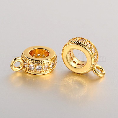 Латунные поручни из кубического циркония с микропаве ZIRC-J005-01G-1-1