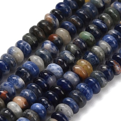 Природный содалит бисер нитей&nbsp;G-Z110-B20-2x4mm-1