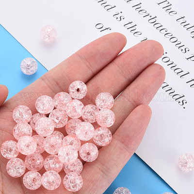 Прозрачных бусин акриловые треск MACR-S373-66C-N10-1