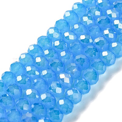 Запекание гальванических нитей стеклянных бусин DGLA-A039-J8mm-B12-1