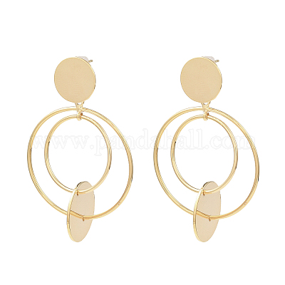 Латунь уха шпильки EJEW-P268-05G-1