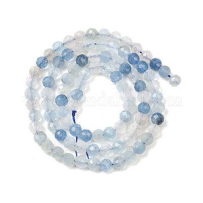 Природные Аквамарин бисер нитей&nbsp;G-F509-10-4mm-A-1