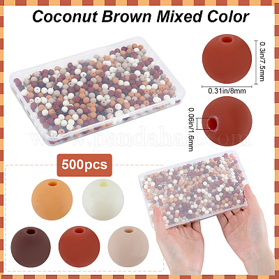 500шт прорезиненные силиконовые акриловые бусины с имитацией силикона&nbsp;MACR-SP0001-07D-1