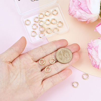 20 шт. латунные открытые кольца для прыжков&nbsp;KK-BBC0023-10C-1