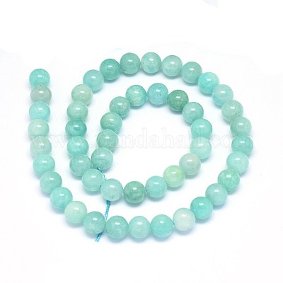 Природных амазонит бисер нитей&nbsp;G-F602-02-10mm-1