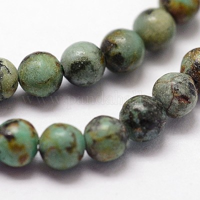 Бусы натуральная африканская бирюза (яшма)&nbsp;LS-G-N0188-02-3mm-1