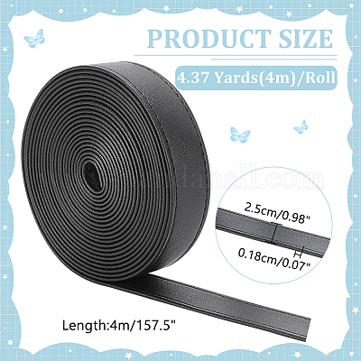 Плоский шнур из искусственной кожи 4м.&nbsp;LC-WH0011-03B-01-1