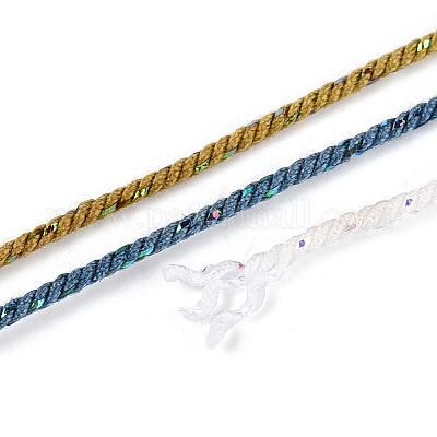 27 м сегментно окрашенные круглые полиэфирные витые шнуры&nbsp;OCOR-N009-02A-10-1