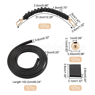 Плетеные ручки сумки и шнурок для кошелька из искусственной кожи&nbsp;FIND-WR0009-13-1